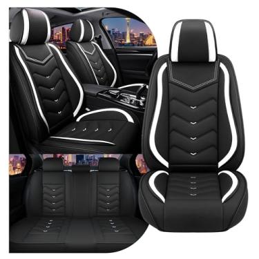 Imagem de Capas de assento de carro para Toyota Camry 2000-2025, capa de assento esportiva elegante, capa de assento de carro de couro napa premium. Conjuntos de capas de assento para automóveis (padrão 5