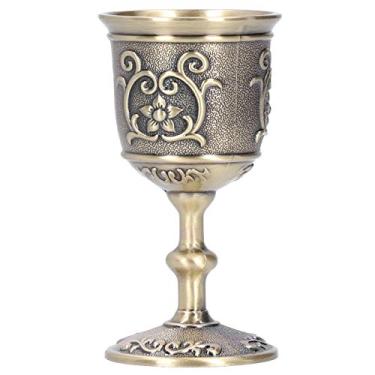 Imagem de ZAICOLER Cálice, cálice de metal, vinho, cálice, com sabor retrô para artigos de festa (grande)