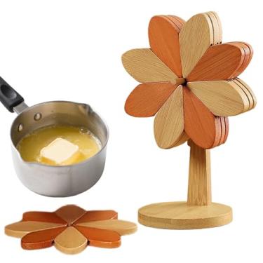 Imagem de Conjunto De Suportes Para Panelas - Resistente Ao Calor Porta-Copos De Moinho,Trivetes De Para Pratos Quentes - Para Decoração Doméstica Mesa Escritório Café Caneca Panelas