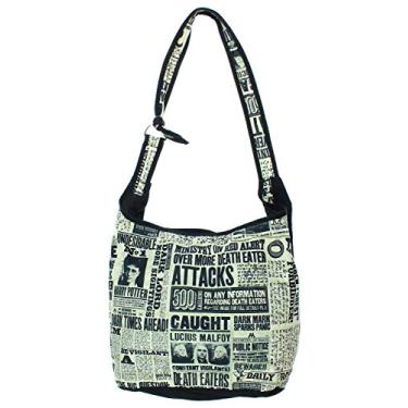 Imagem de Bioworld Bolsa Hobo Harry Potter Daily Prophet Ombro Hogwarts Bolsa tiracolo - Tamanho único - Multicolorida, Multicolorido., One Size