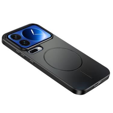 Imagem de FWYANZH Capa magnética para Xiaomi 17 Pro Max/17 Pro/17, proteção de lente de câmera ultrafina à prova de choque PC capa minimalista, preta, 17