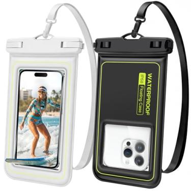 Imagem de PEORSEFI Bolsa de telefone impermeável IP68, capa de telefone flutuante à prova d'água para iPhone 16 15 Pro Max Galaxy S24+ S23 Pixel 8 Pro com cordão destacável, bolsas secas para celular, itens