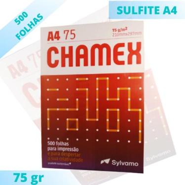 Imagem de Papel Sulfite A4 Resma 500 Folhas Chamex 75Gm 210X297Mm - L2 Etiquetas