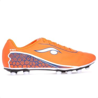 Imagem de Chuteira D'Six Campo 6202 Laranja Marinho e Branco - Masculino-Masculino
