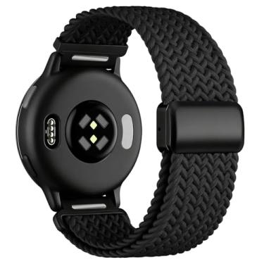 Imagem de Pulseira magnética de nylon trançado de liberação rápida de 22 mm compatível com Garmin Vivoactive 4, Venu 3/Venu 2, Forerunner 255/255/265/935/945, alça elástica para estilos de vida ativos