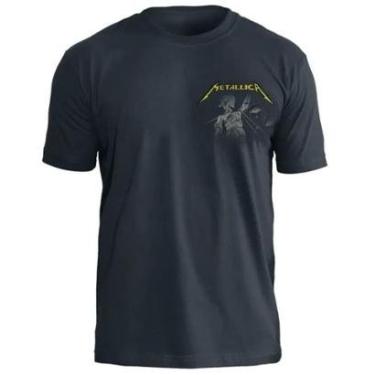 Imagem de Camiseta de Banda Metallica em Algodão Gola Redonda Manga Curta-Unissex