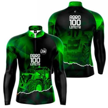 Imagem de Camiseta Camisa Agro 100 Limite Brasil Proteção Uv50, PP