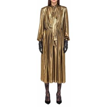 Imagem de Ronny Kobo Vestido feminino Anora, Dourado, GG