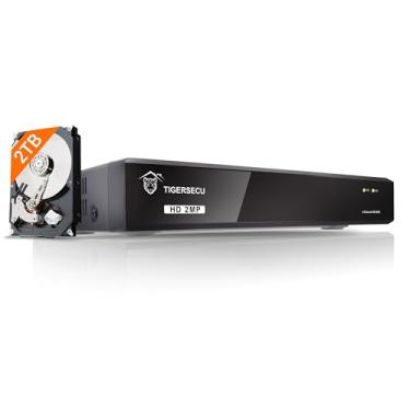 Imagem de TIGERSECU Gravador De Segurança Dvr Super Hd 1080P De 4 Canais Com Disco Rígido De 2 Tb, Gravador Dvr Cctv Híbrido 6 Em 1 Compatível Com Câmeras Tvi De 2 Mp E 5 Mp, Ahd, Cvi, Analógicas, Rs485 Ptz E