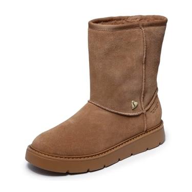 Imagem de Skechers Keepsakes Bota feminina confortável de cano médio sem cadarço, Castanho, 36