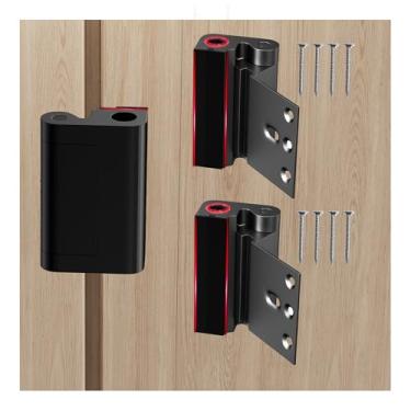 Imagem de Tonitrui Trava de porta de ultra segurança, trava de reforço de porta para alta resistência, suporta 544 kg para evitar entrada não autorizada (preto de 2 unidades)