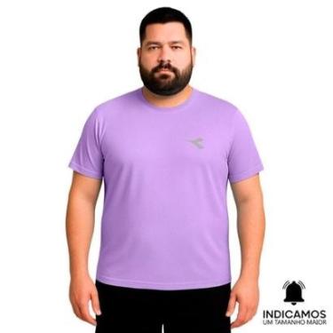 Imagem de Camiseta Diadora Small Logo Plus Size Masculina - Lilás G2-Masculino