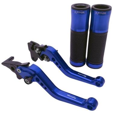 Imagem de Kit Manopla Luva Manete Esportivo Stark Honda Cb 300r, Azul