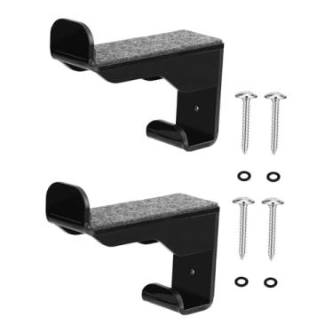 Imagem de KiBcsLic 2x Suportes de Parede para Pranchas de Snowboard, Organizadores e Ferragens de Montagem, Cabides Horizontais para Armazenamento de Equipamentos de, Preto