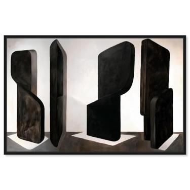 Imagem de Impressão em tela Bold Assertion III Boho Wall Decor por Art Remedy, moldura preta, 38 x 25 cm