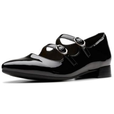 Imagem de Clarks Natalyn Lane Mary Jane Sapatilha feminina, Patente preta, 9 Wide