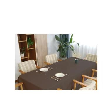 Imagem de Toalha de Mesa Linho Rústico Texturizada – 4 6 8 e 10 Lugares – Decoração de Sala e Jantar (Tabaco,1,40m (4 lugares))