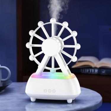 Imagem de Asixxsix Umidificador de Roda Gigante, Difusor de óleo Essencial Giratório de 360 ​​graus Com Luz Noturna de Alto-falante, Umidificador de Ar de Operação Silenciosa de 300 Ml