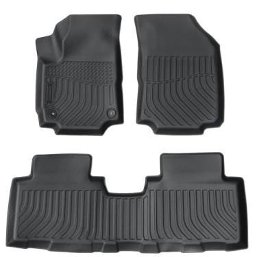 Imagem de Priprilod Tapetes de carga TPE, compatíveis com Chevrolet Equinox& GMC Terrain SUV 2018-2025, conjunto de forros de piso dianteiros e 2ª fileiras