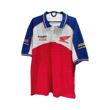Imagem de Camisa Polo Vintage Unissex Da Equipe Honda Ricing, Verão, Manga Curta