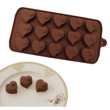 Imagem de Molde de Silicone Corações Chocolate Bombom Forma 15 Cavidades Doces Gelatina Resina Coração