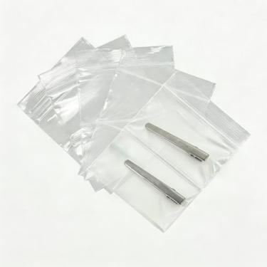 Imagem de YDJIANCAI 200 sacos plásticos pequenos com zíper duplo, 1,96 × 2,190.5 cm (5 × 7 cm) Mini saquinhos transparentes 1,96 mil, bolsa de joias de plástico transparente, sacos de poliéster resseláveis para