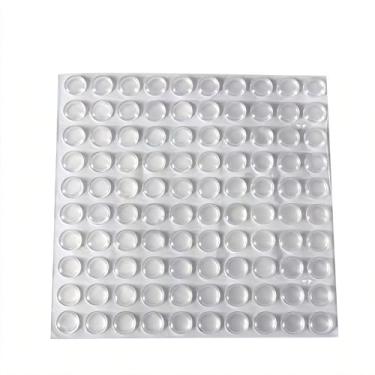 Imagem de Pacote com 100 almofadas de silicone transparente para móveis, autoadesivos, protetores de para-choques antiderrapantes para mesas domésticas e armários