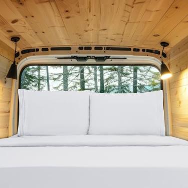 Imagem de Elegant Comfort Jogo de lençol luxuoso 1500 de microfibra de qualidade premium de hotel com 4 peças – resistente a rugas, lençol elástico completo, bolso profundo de até 40,6 cm, RV Short Queen,