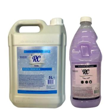 Imagem de Kit Sabão Lava-Roupas 5 litros E Amaciante RC Sonho Bom 2L - RC Produt