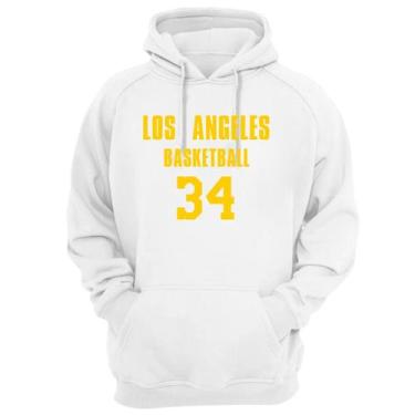 Imagem de Blusa Moletom Capuz Basquete Los Angeles Basketball núm 34 - Loja Clic