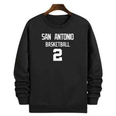 Imagem de Blusa Moletom Gola Basquete San Antonio Basketball número 2 - Loja Cli
