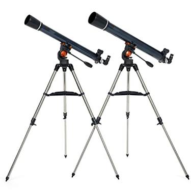 Imagem de pcagfaajmh Telescópio portátil para adultos, abertura de 70 mm e comprimento focal de 700 mm, telescópio astronômico para iniciantes, com tripé ajustável, óptica totalmente multirevestida