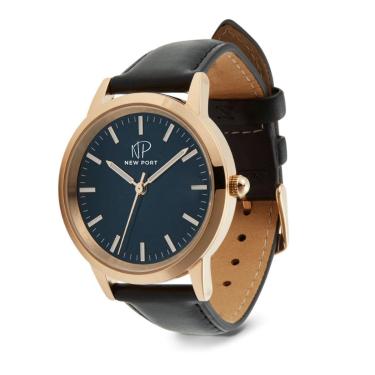 Imagem de Relógio Feminino De Luxo Clássico Couro Preto New Port 40mm-Feminino