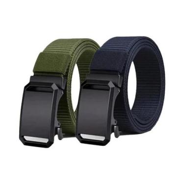 Imagem de Cinto Tático Ajustável Masculino Em Lona Com Fivela Automática, Duráve