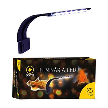 Imagem de Luminária LED 10W X5 Preta para Aquário Soma - 220V