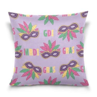 Imagem de Blueangle Capas de almofada de máscara de carnaval - 50 x 50 cm, decoração de férias de fazenda para sofá de casa (8)