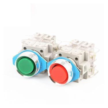 Imagem de ElectronicSwitch 2 peças 22 mm sinal momentâneo interruptor de alimentação LAY3-11 interruptor de botão de bloqueio liga/desliga reposição automática