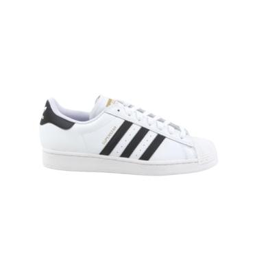 Imagem de adidas Tênis masculino Cblack/Ftwwht Superstar ADV whitecore preto/FTWR branco 42 EUA, Branco/preto, 41