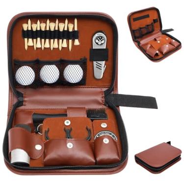 Imagem de Bolsa de golfe, bolsa organizadora de golfe, bolsa de acessórios de golfe, leve, suporte de bolas portátil com zíper para homens e mulheres