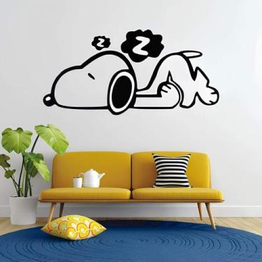 Imagem de Aadesivo De Parede Snoopy Dormindo - Lojinha Da Luc Adesivos