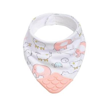 Imagem de Bandana Com Mordedor Animais Rosa - Buba