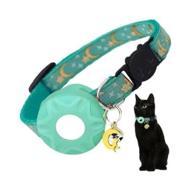 Imagem de Coleira Para Gatos E Cães Pequenos Com Suporte Para AirTag E Ornamento