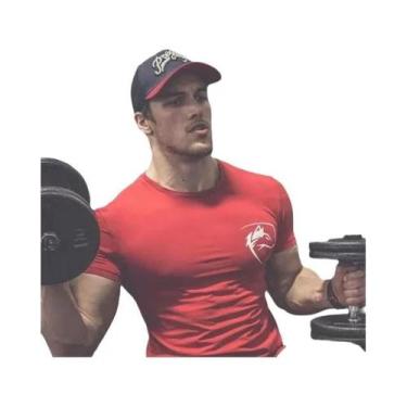 Imagem de Camiseta Masculina De Verão Para Treino Esportivo Em Algodão Elástico 