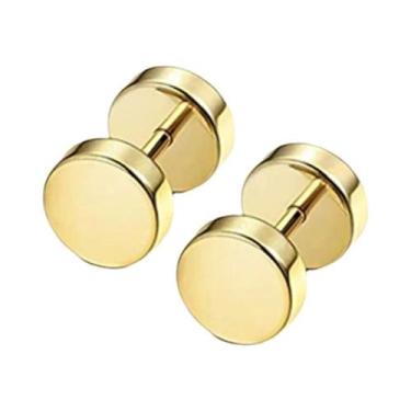 Imagem de Brincos De Argola Pendentes Em Aço Inoxidável Preto, Prata E Dourado C