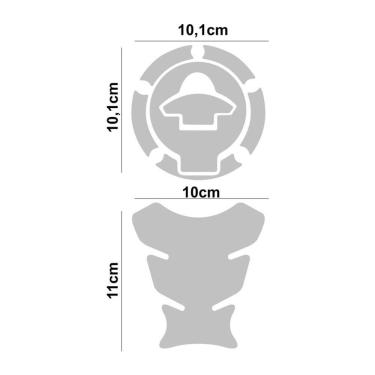 Imagem de Adesivo Resinado Protetor Tanque E Bocal Moto Yamaha Acima 2016 Vermelho Vermelho