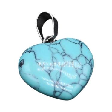 Imagem de Pingentes De Cristal Em Formato De Coração De Quartzo Rosa Turquesa E 