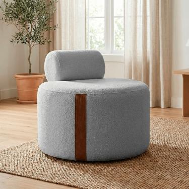 Imagem de Poltrona Decorativa Orgânica Erica Luxo Sala Bouclê Moderna