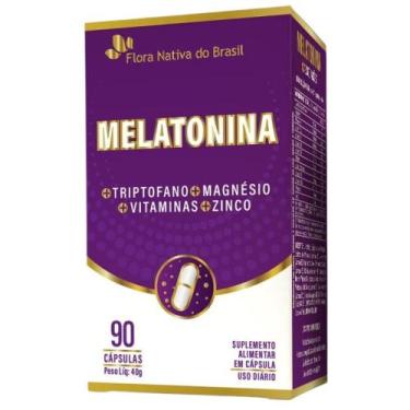 Imagem de Melatonina + Triptofano, Magnésio, Zinco e Vitaminas 90 Cápsulas - Flo