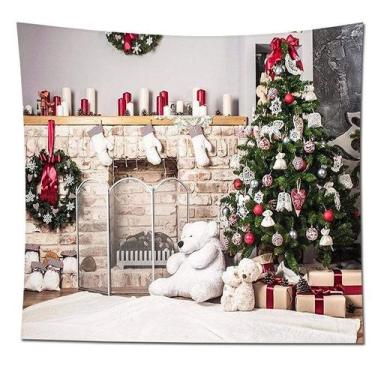 Imagem de Tapeçaria, decoração de parede de árvore de Natal, 180x150cm, microtec