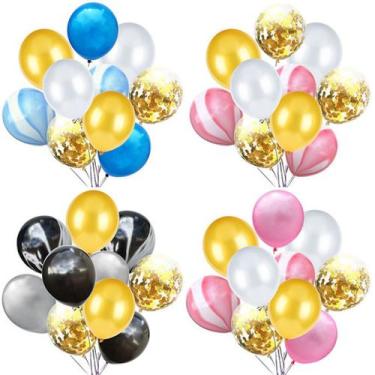 Imagem de Kit de balões de festa com estampa de ágata de 12 polegadas e 40 unida